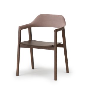 TEN Armchair Upholstered Back (wooden seat)
